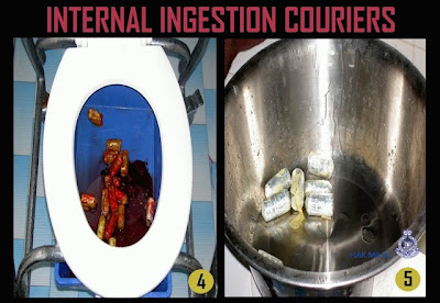 Gambar Taktik-Taktik Penyeludupan Dadah internal ingestion couriers
