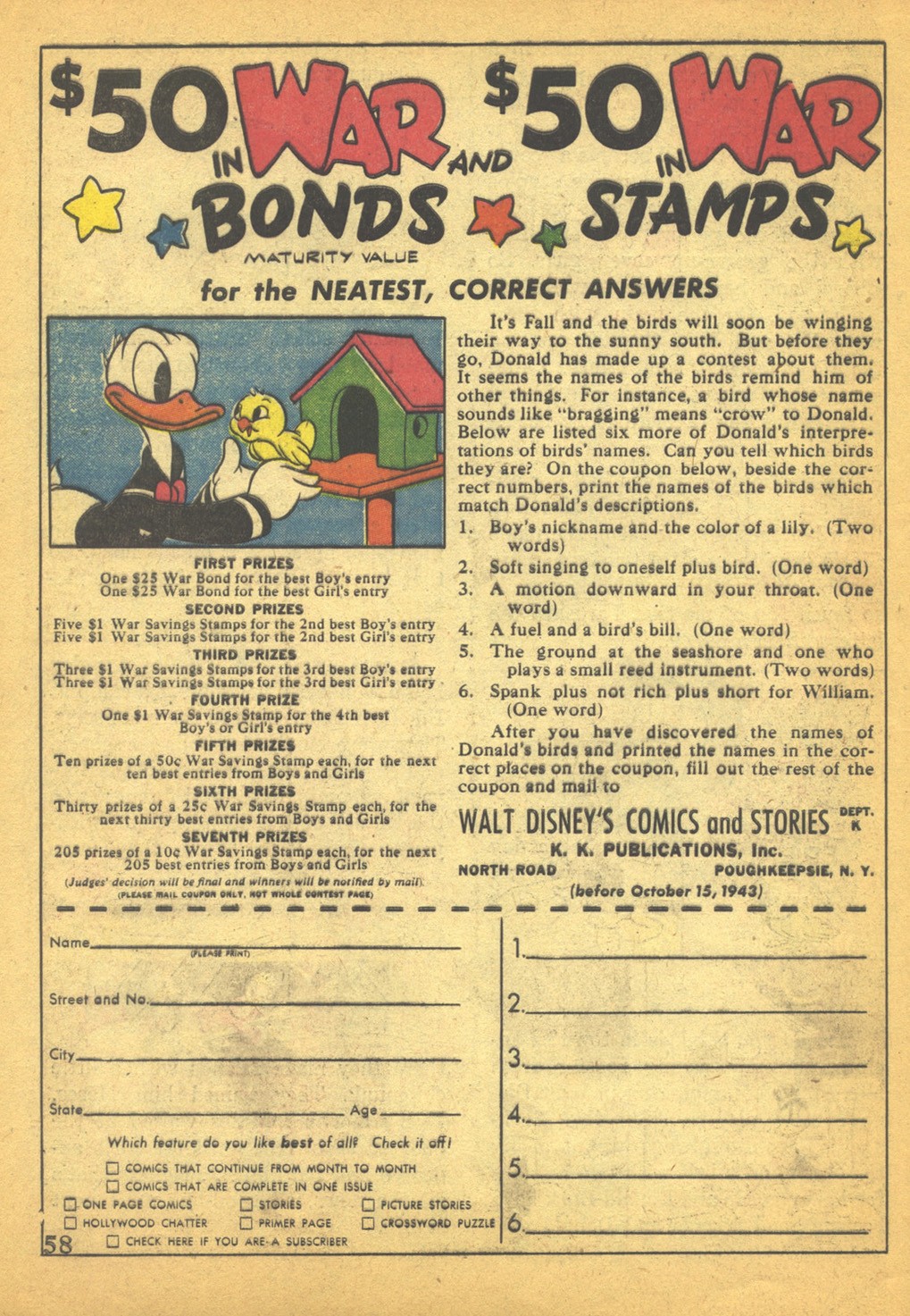 Read online Walt Disney's Comics and Stories comic -  Issue #37 - 60