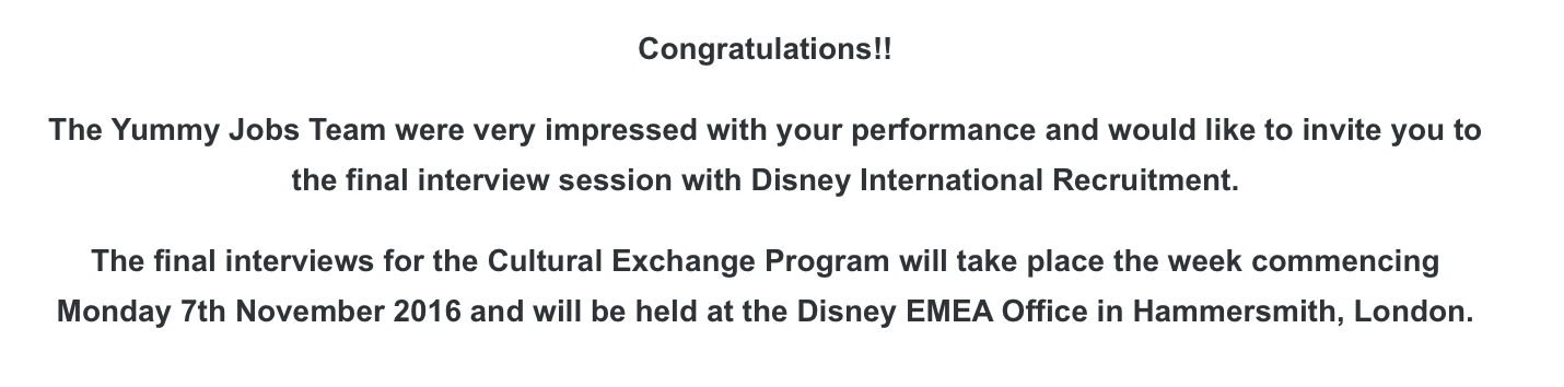 i received this email on the 14th october at around 430pm which was 18 days after my pre screen interview