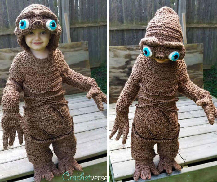 Amazing Mom Crochets Full Body Halloween Costumes For Her Children