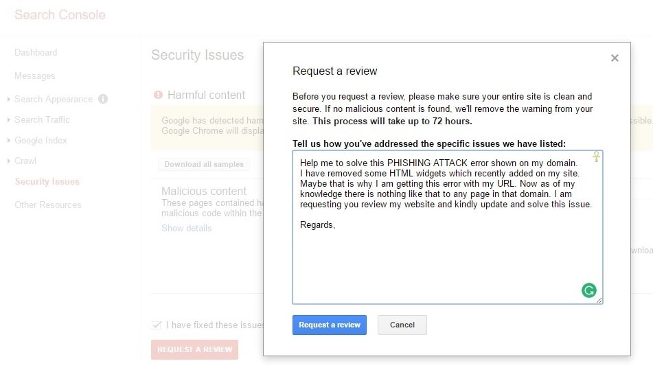 Searrch console check URL request Searrch console check URL request