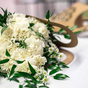 Bouquet In Whites And Greens Using Avalanche Roses Freesias