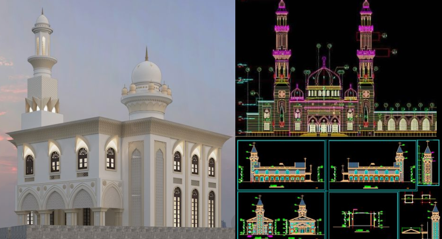 Mosque Design Full Dwg Autocad Files Fantasticeng