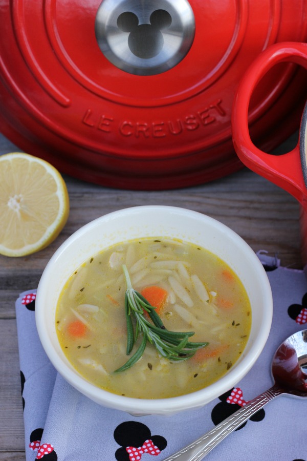 Me and My Pink Mixer Disney Le Creuset and Lemon Chicken Orzo Soup