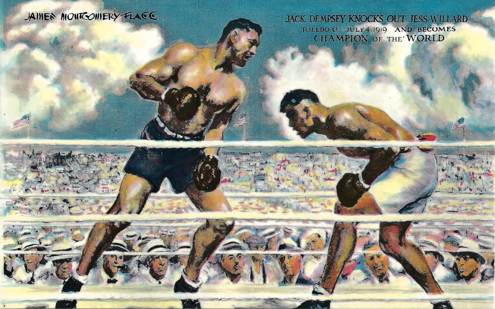 Writerquake: Old Postcard Wednesday—Jack Dempsey - Champion of the ...