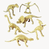 US Toy - Assorted Dinosaur Skeleton Toy Figures, Made of Plastic, (1-Pack of 12)