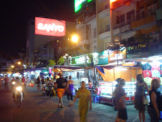 Ben Thanh night market. Ho Chi Minh. Vietnam
