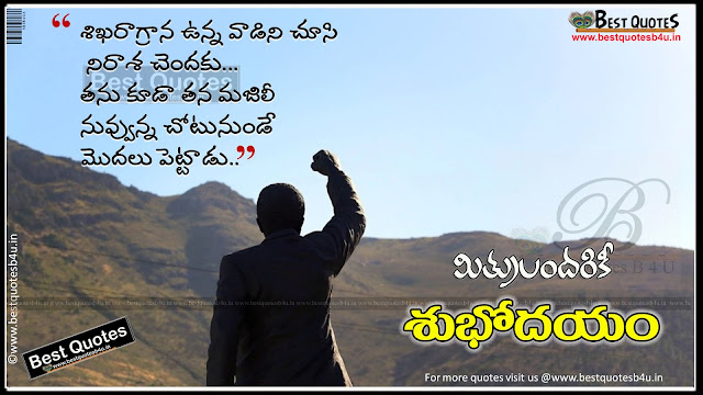Best Telugu Good morning Quotes with nice wallpapers