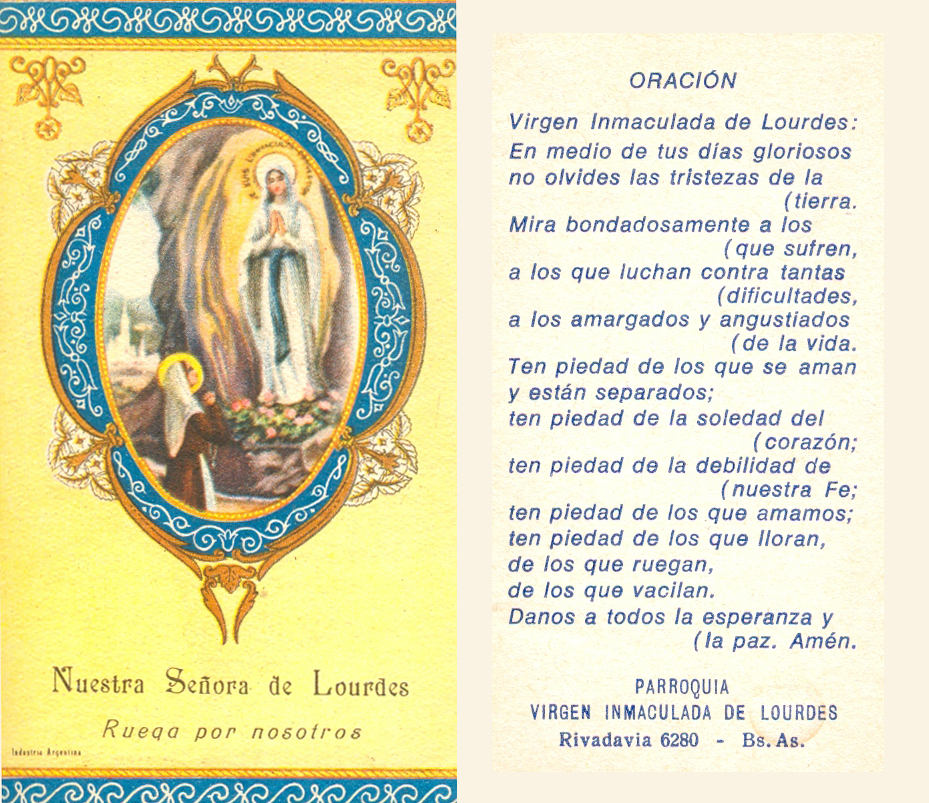 Arriba 103+ Foto Oracion Ala Virgen De Lourdes Para Pedir Un Milagro De ...