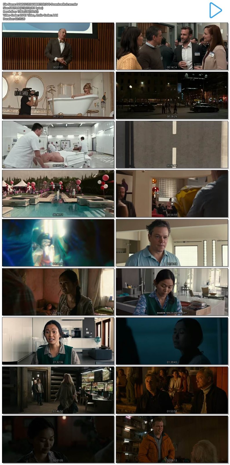 Downsizing 2017 English 720p HEVC BRRip ESubs