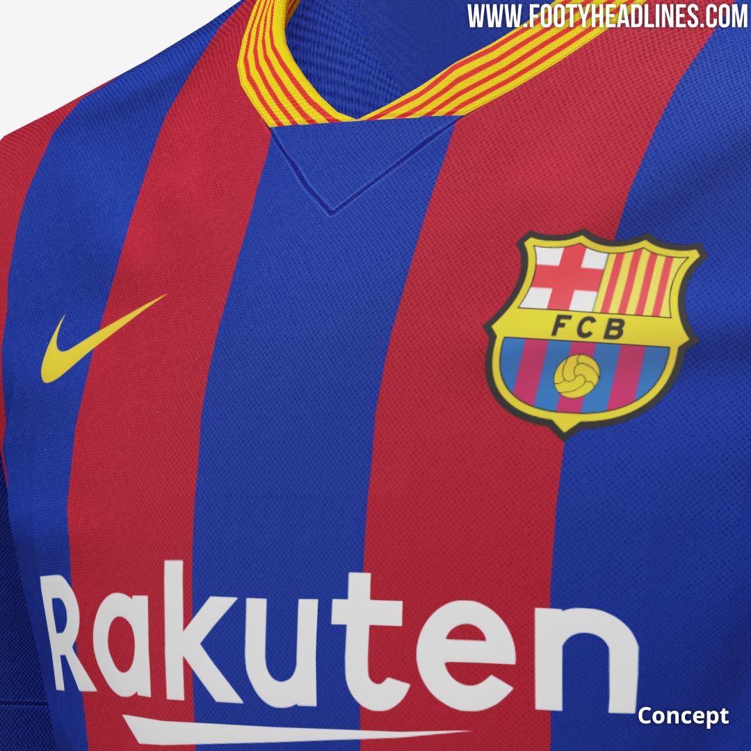 Classy Nike FC Barcelona Home Shirt Concept Inspired by NFL Jersey ...