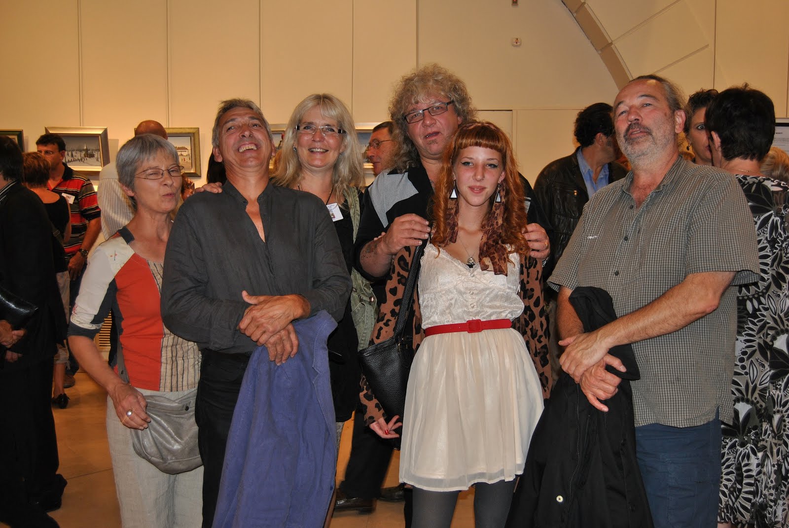 Corinne Delhaye Peinture Vernissage de l'exposition à Versailles au Carré à la Farine