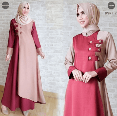 Kumpulan Trend Baju Gamis Terbaru Spesial Lebaran 2017