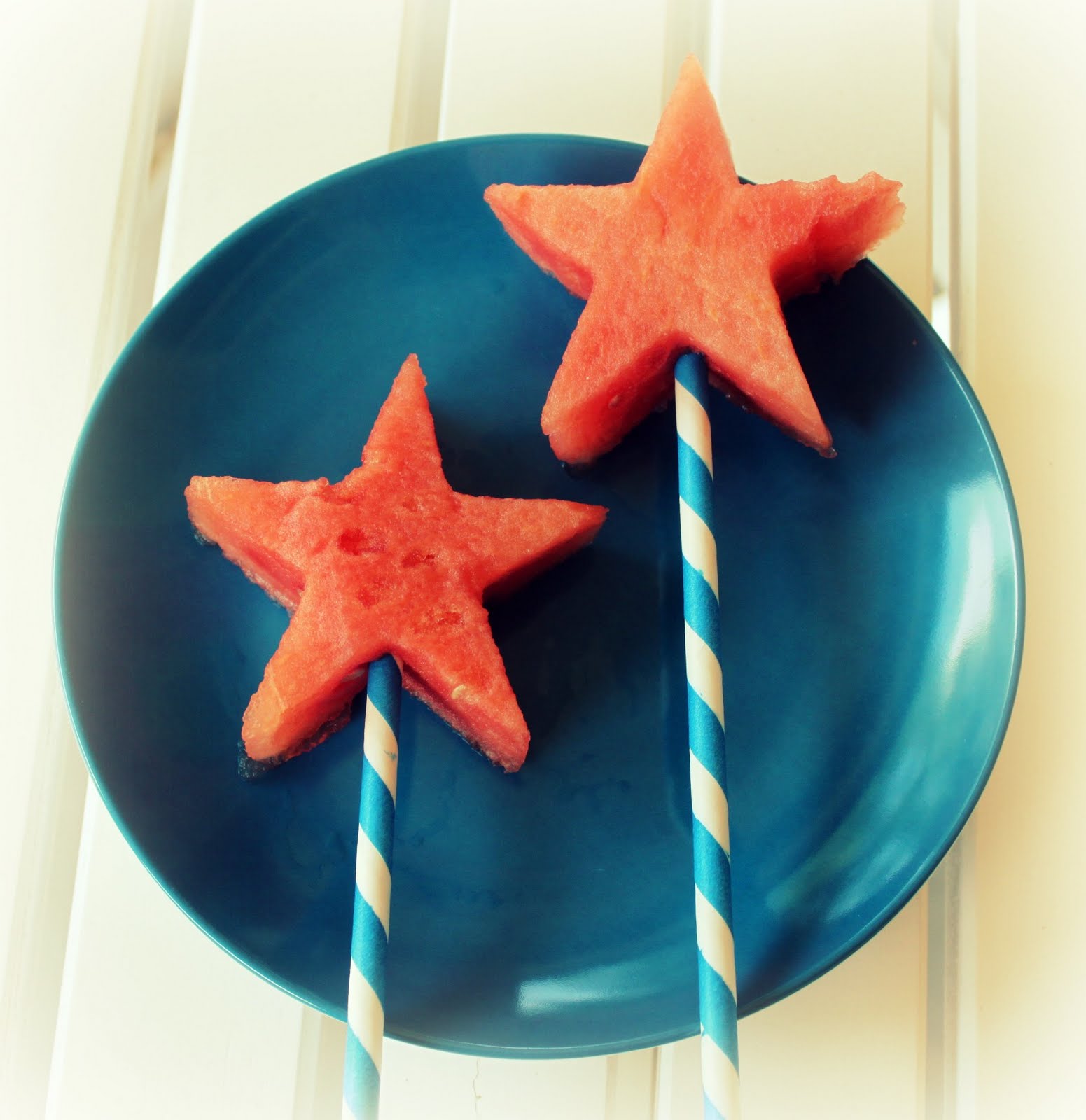 Watermelon stars on stick