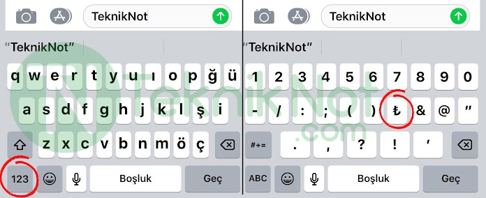 iPhone ve iPad’de TL Simgesi Nasıl Yazılır?