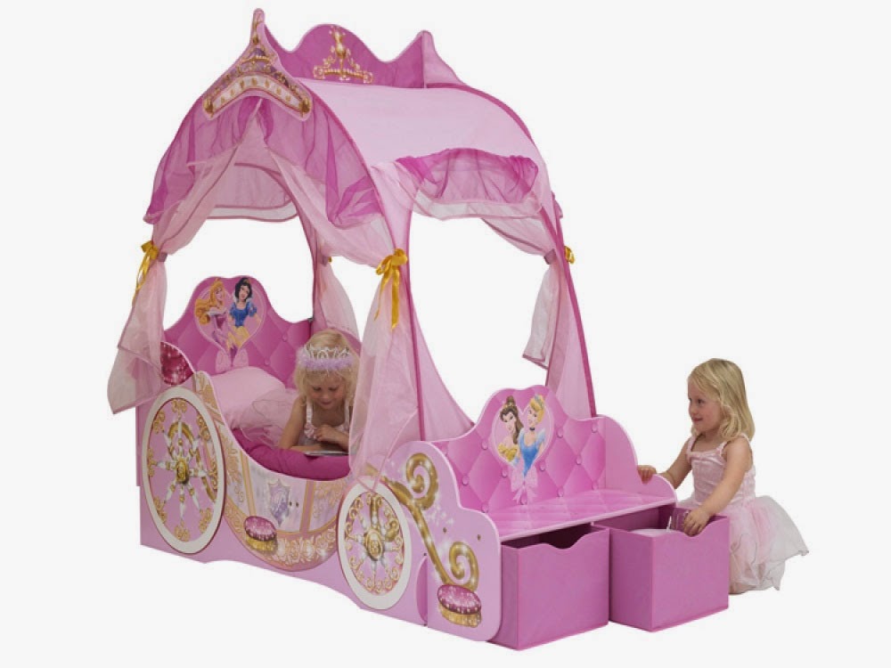 Curtain Ideas Disney princess carriage canopy bed