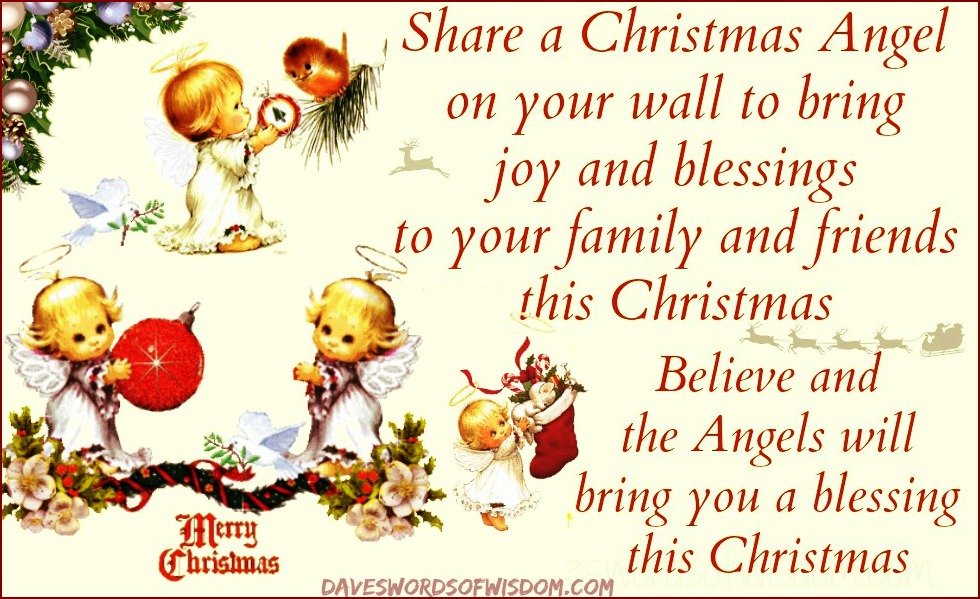 Daveswordsofwisdom.com: A Christmas Angel for you.