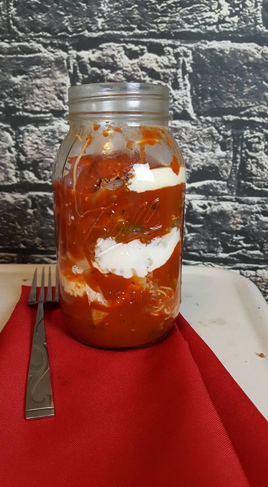 Sweet Silly Sara Mason Jar Lasagna