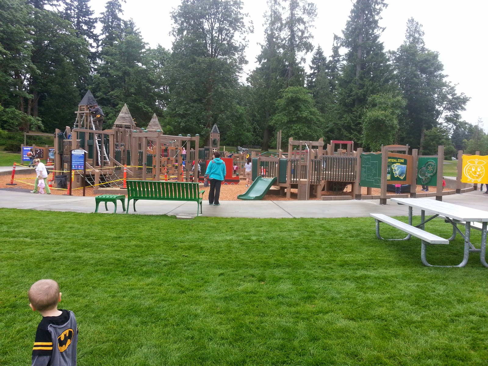 Our Beautiful Blessings! Steel Lake Park...AKA The Wooden Playground!
