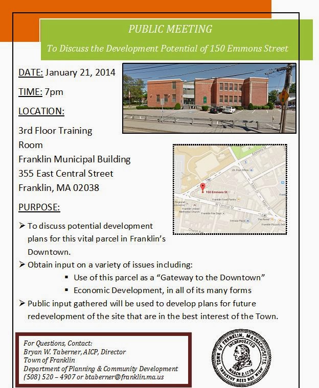 Franklin Matters Public Meeting Emmons St Building