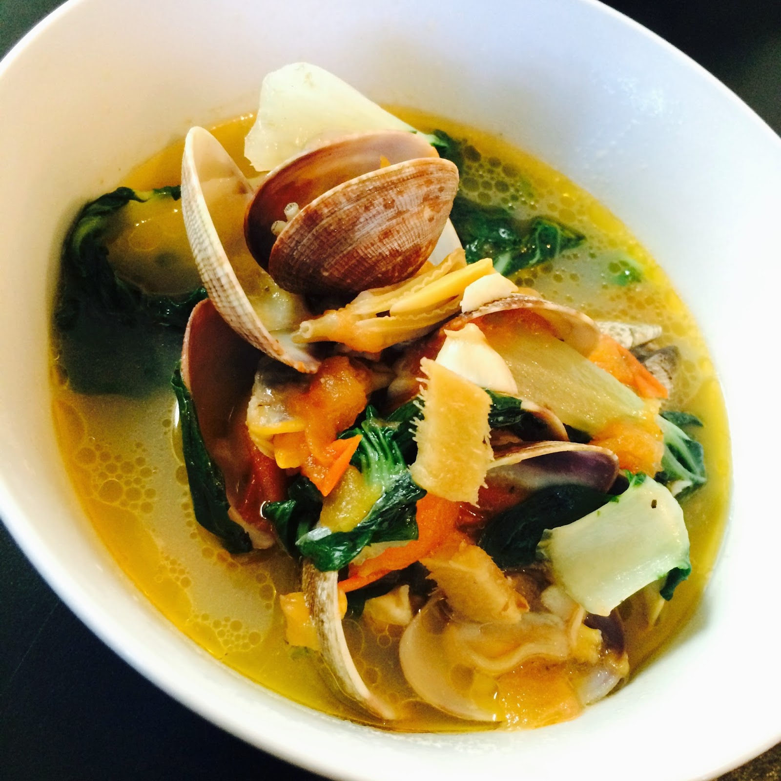 PASSION ON THE STOVE TOP Manila Clams & Basil Soup