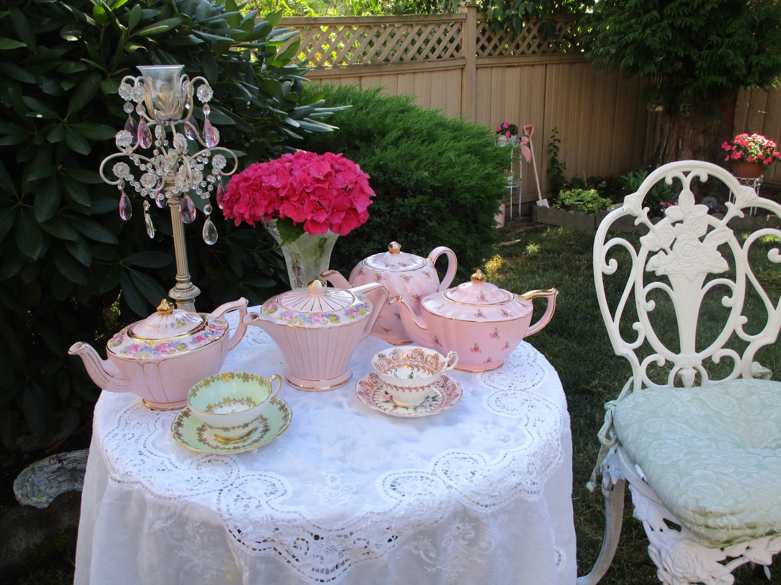 Karen's Cottage and Castle Some Favourite Pink Teapots