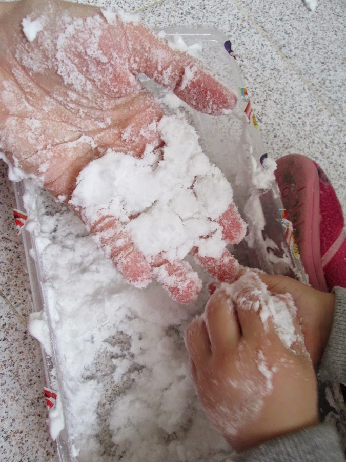 receta nieve 2 ingredientes espuma bicarbonato