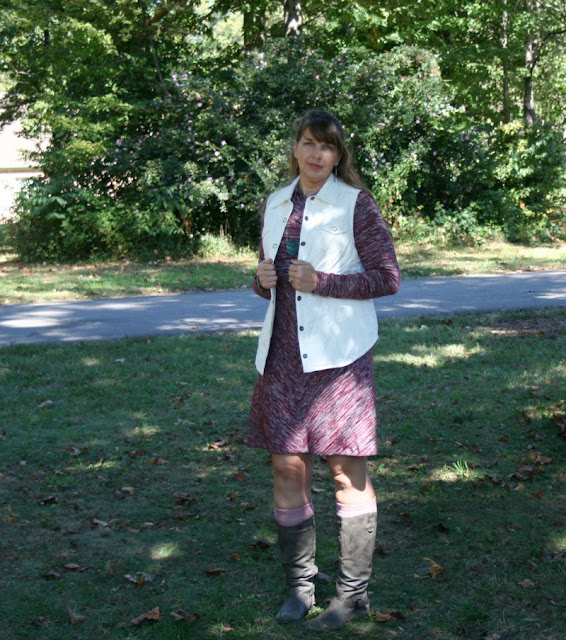 A quilted vest is the perfect outer layer to wear when you do not need a heavy coat. I am pairing it with one of my fall essentials...a sweater dress!