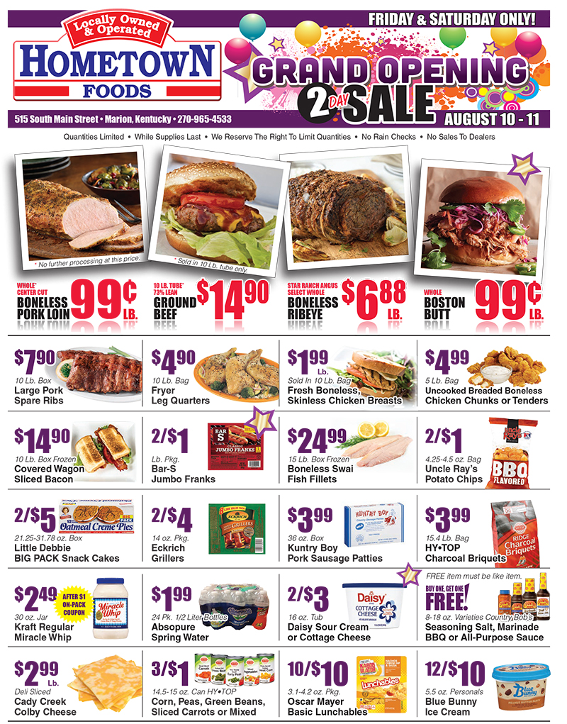 The Press Online Hometown Foods Grand Opening Friday