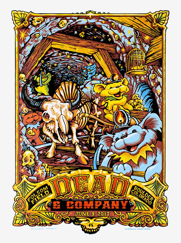 INSIDE THE ROCK POSTER FRAME BLOG AJ Masthay Dead & Company Boulder