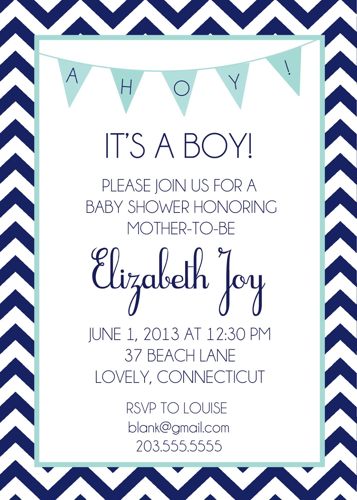 Shorely Chic: NAUTICAL BABY SHOWER INVITES