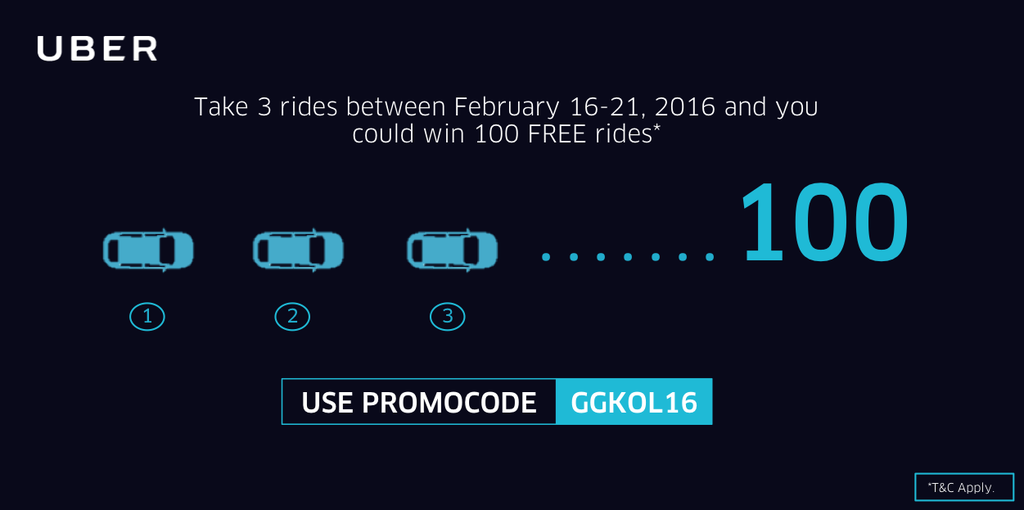 Uber existing users Kolkata can win 100 FREE Uber rides