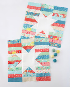 Twinkle Twinkle quilt blocks from the book, Charming Baby Quilts by Melissa Corry.  Blocks by Andy of A Bright Corner