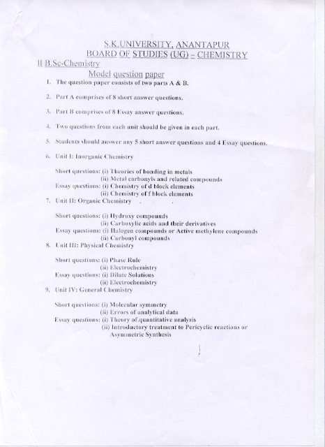 University chemistry papers