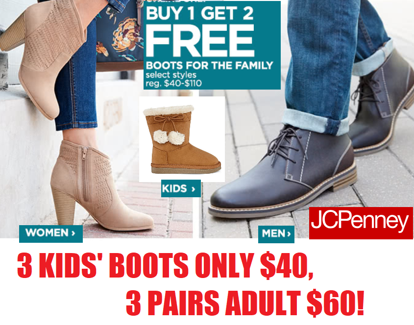 jcpenney boot sale in store
