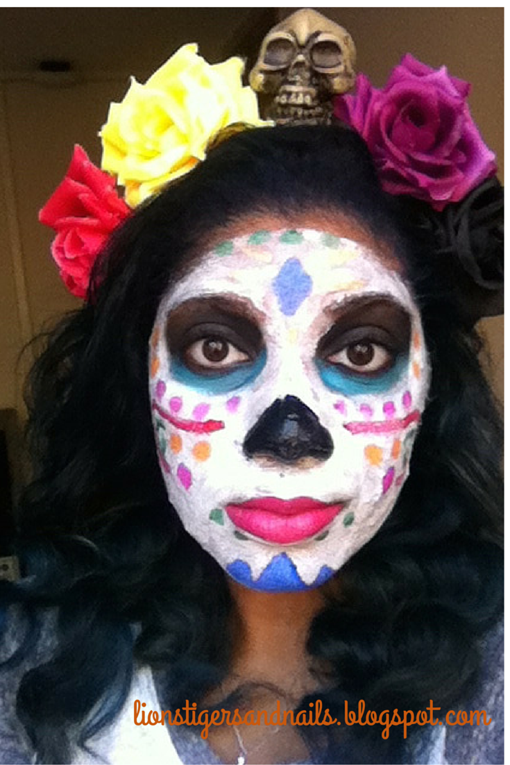 Lions Tigers And Nails Sugar Skull Makeup Look
