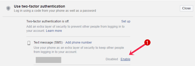 Click Enable enable-two-factor-auth