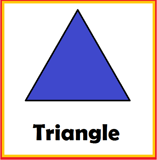 Kindergarten Worksheets: Shapes Flashcards - Triangle