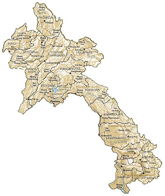 Laos Map Political Regional