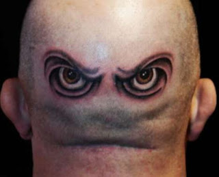 Eye Tattoo Design on Back Head