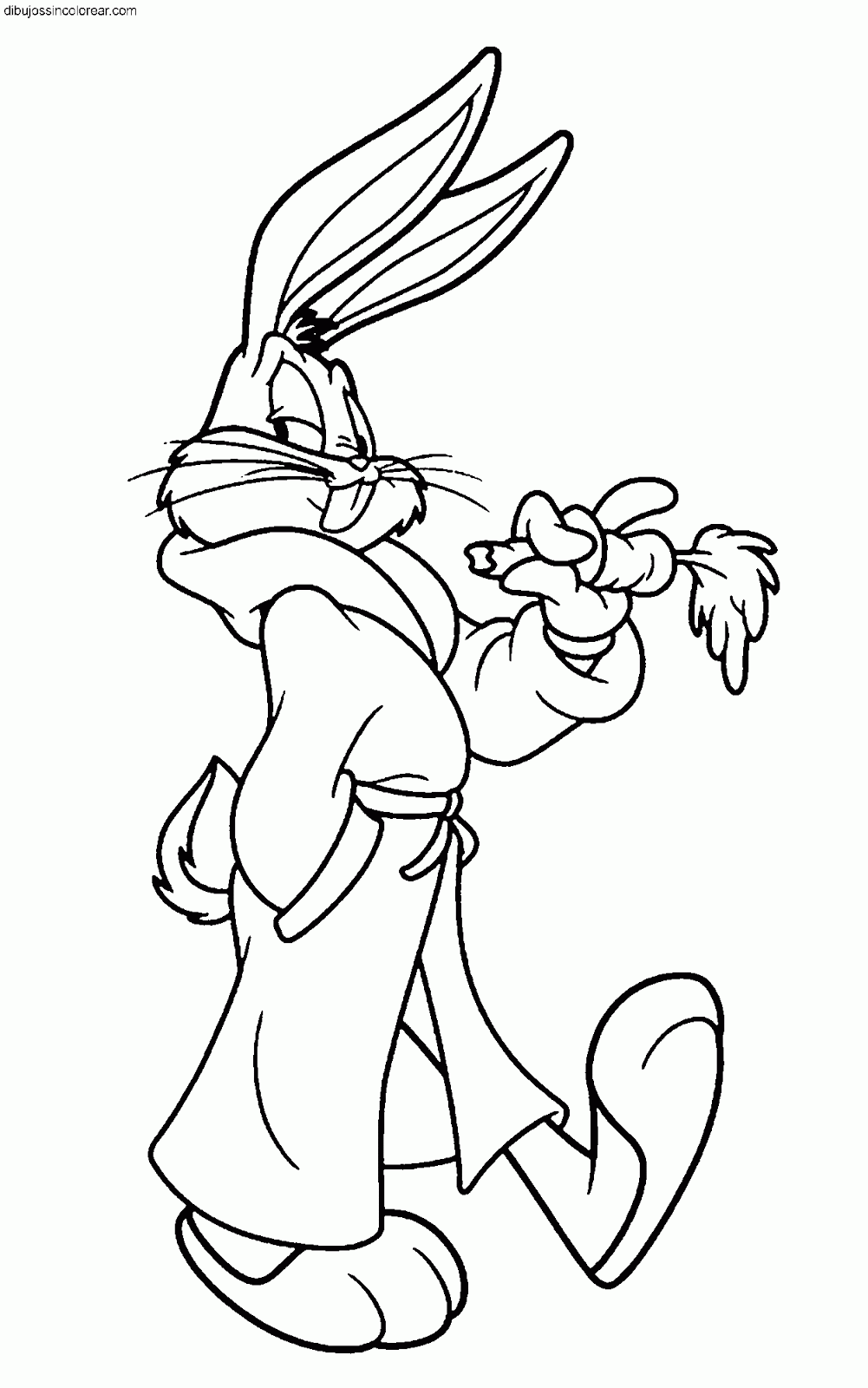 Dibujos Sin Colorear: Dibujos de Bugs Bunny para Colorear