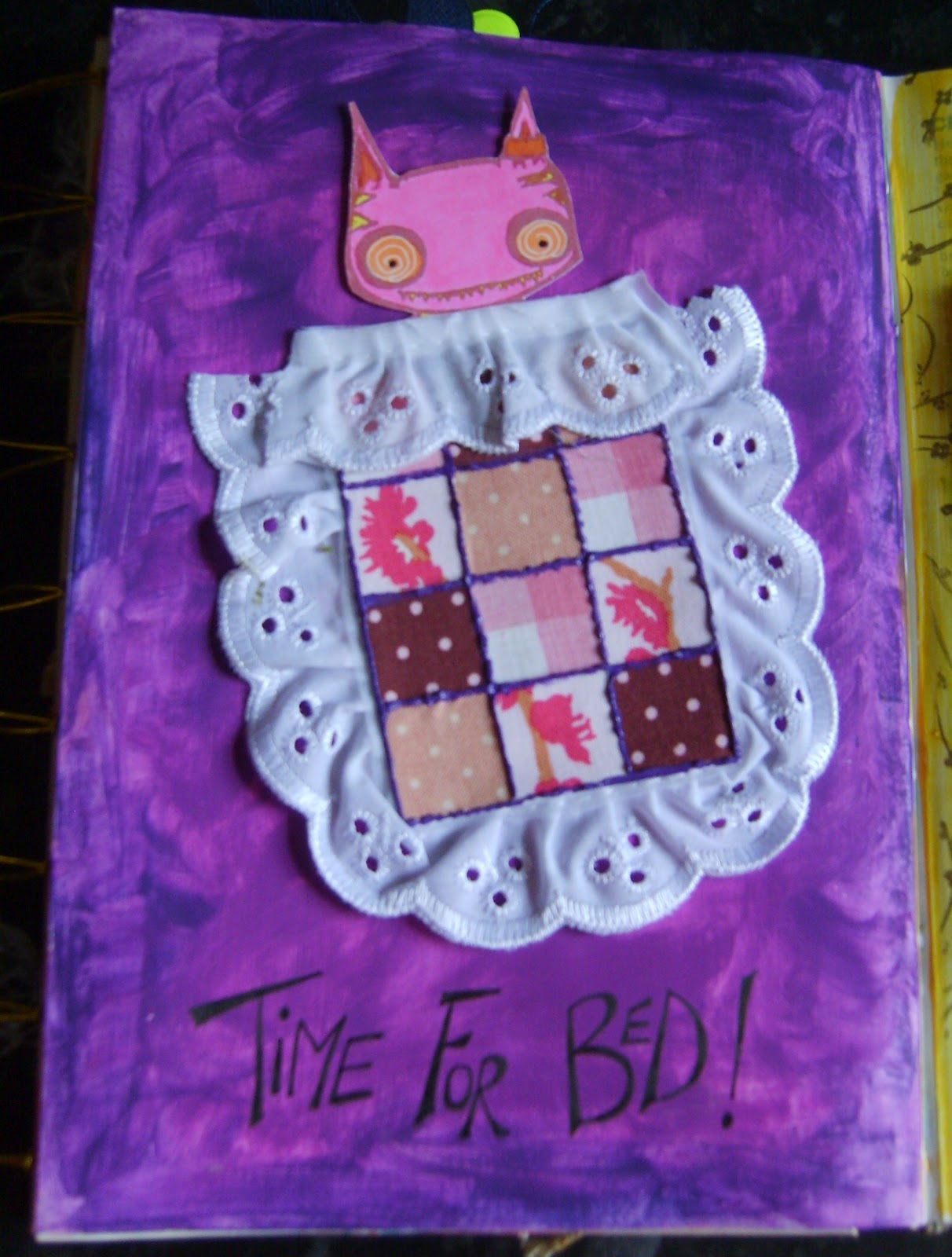 Pesky Little Sister Altered Book Fabric Lesson........