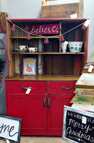 make a rustic farmhouse hutch from a thrift store find and reclaimed wood