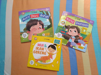 Mia & Ikan Goreng, Nana Imunisasi, dan Mata Doni Buram, Buku Anak Erlangga 