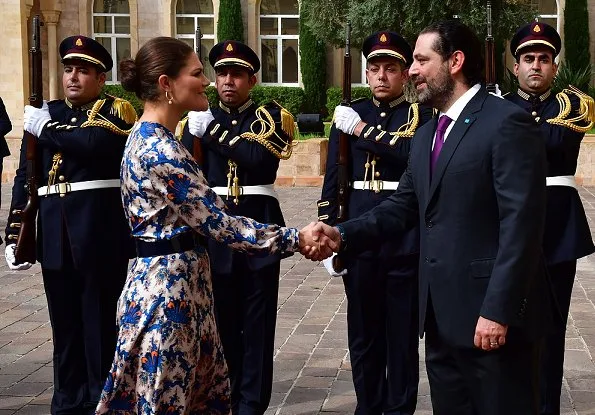 Crown Princess Victoria and Prime Minister Saad Hariri attended the conference Lebanon Multi-Stakeholder SDG Forum at Grand Serail