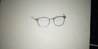 sketching of  glasses