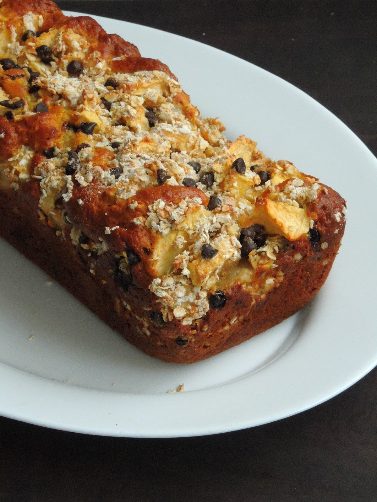 Apple Jaggery Cake with Oats & Chocolate Chips Cook N Click