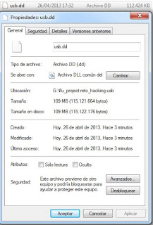 OSFMount: Datos de la imagen USB