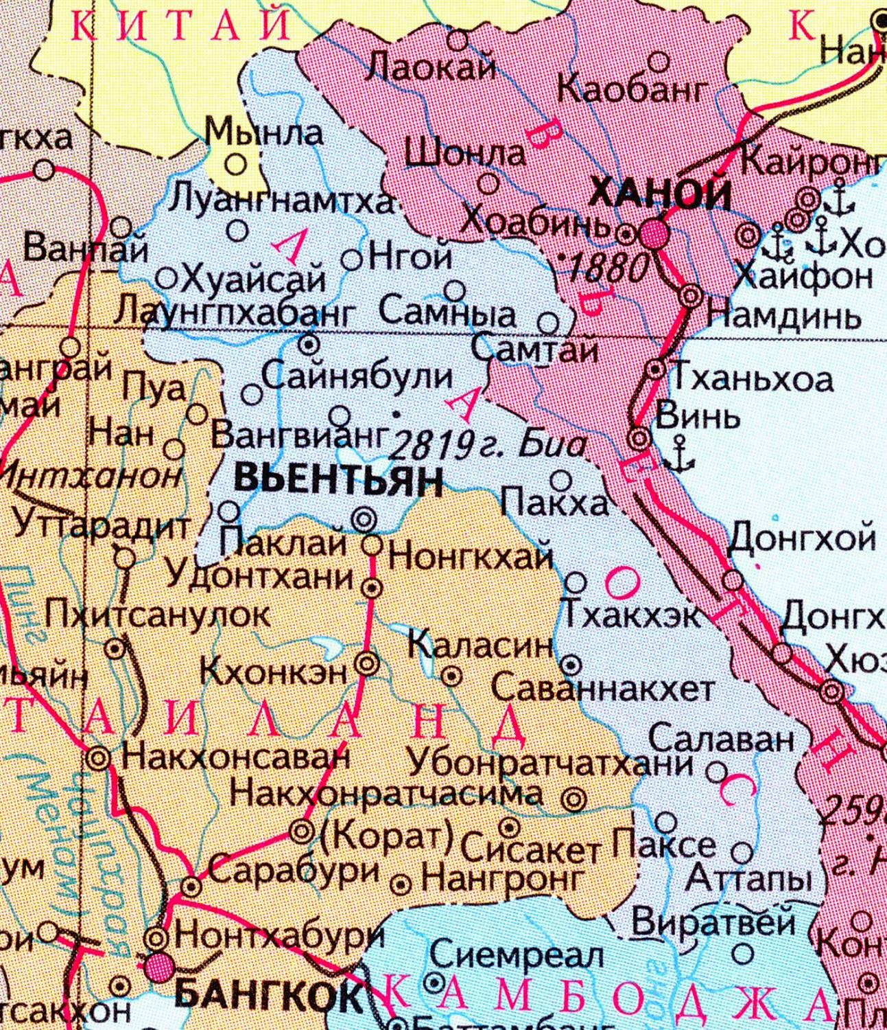 лаос на карте.