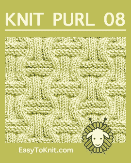 #Knit Double Basketweave stitch, Easy Knit Purl Pattern #easytoknit